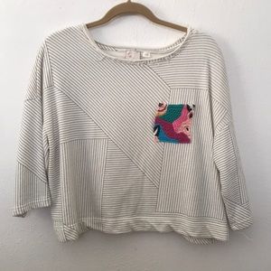 Anthro cropped sweater